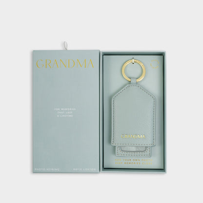 Hidden Photo Keyring - Grandma - Duck Egg