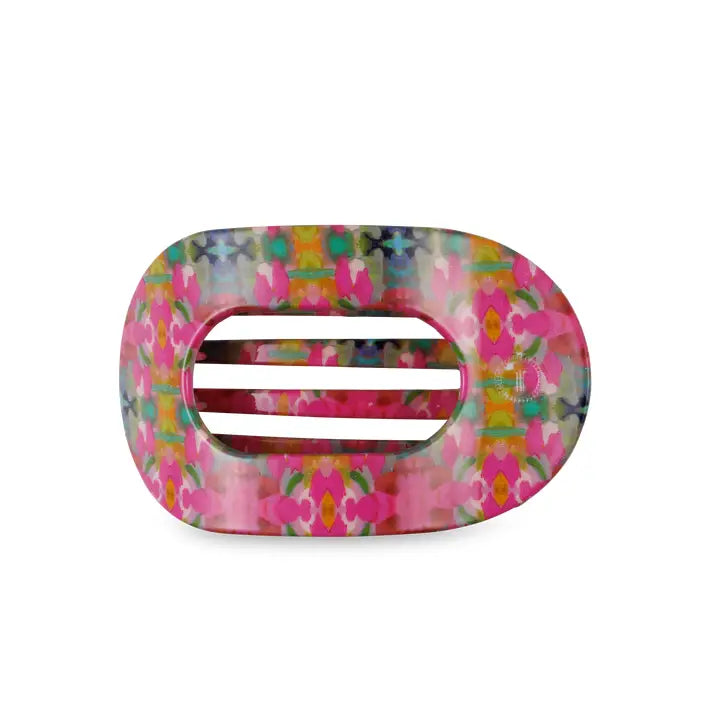 Flat Round Hair Clip - Medium - Fuchsia Dream