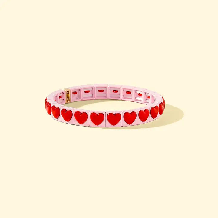 Bracelet - Hartley Pink + Red