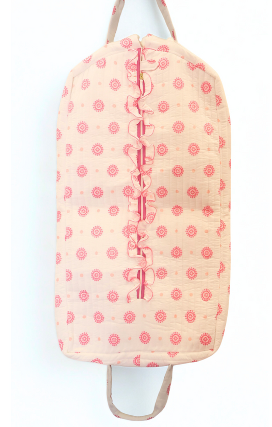 Quilted Garment Bag - Rosette Luxe