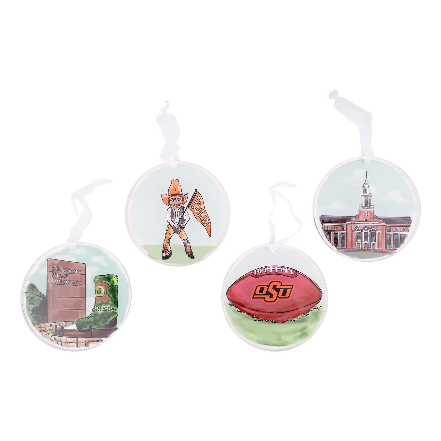Oklahoma State Ornament Set of 4