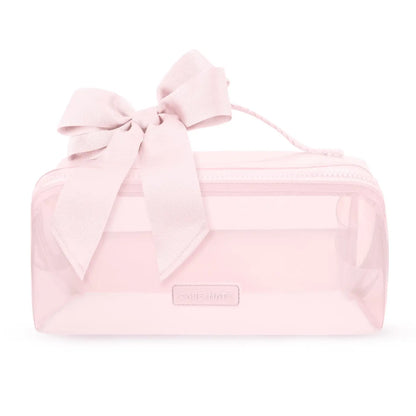 Jelly Cosmetic Bag - Ballet Pink Bow