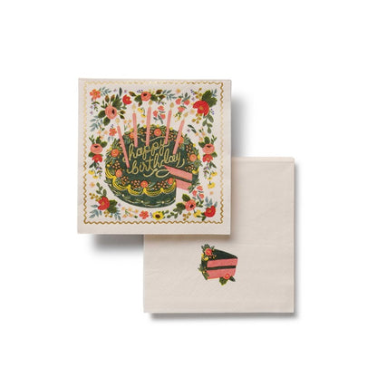 Cocktail Napkins - Floral Cake