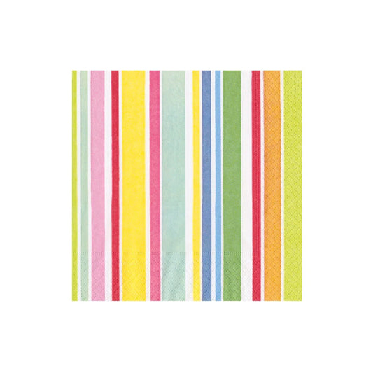 Cabana Stripe Cocktail Napkins  - 20 Per Package