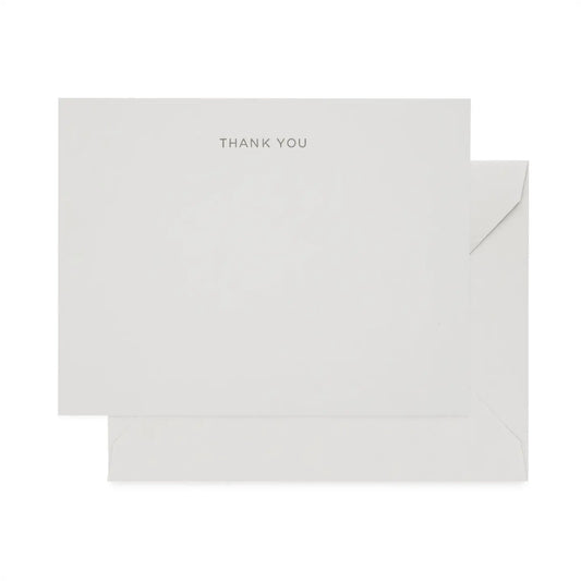 Note Set -   Thank You Grey Letterpress
