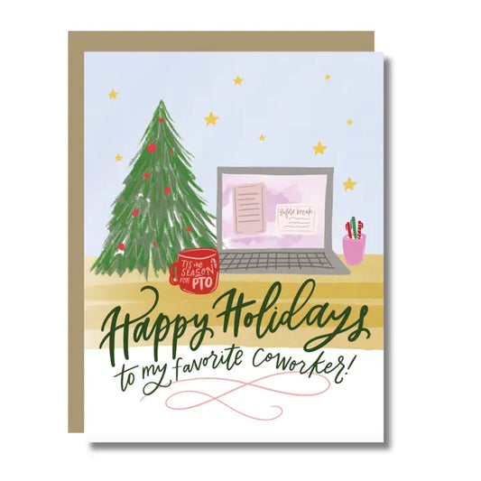 Happy Holidays Coworker Card