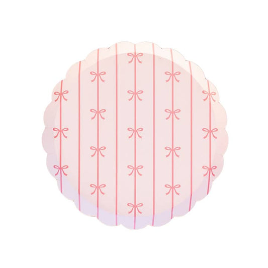 Dessert Plates - Petal Pink Bow