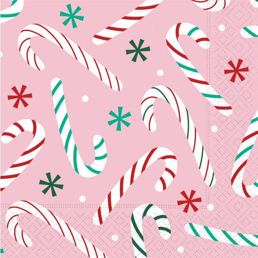Luncheon Napkin - Pink Peppermint