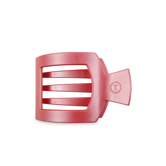 Flat Square Hair Clip - Medium  - Calming Coral