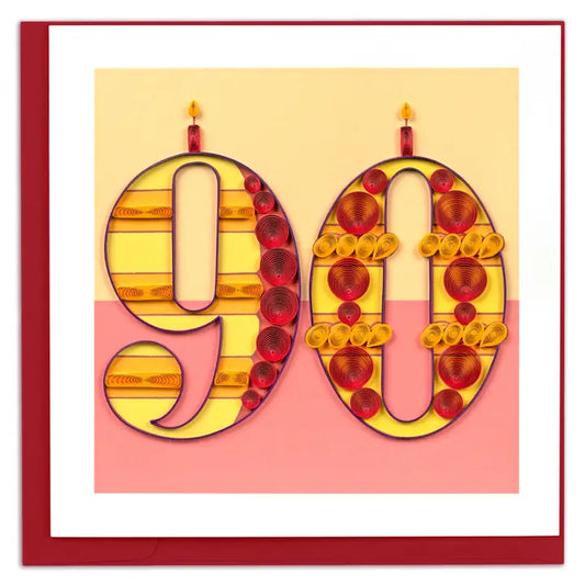 Quilled Card - 90 Milestone Birthday