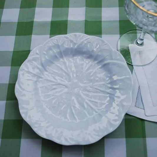 Melamine Cabbage Plate - White