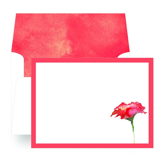 Notecards - Praise Flower Red
