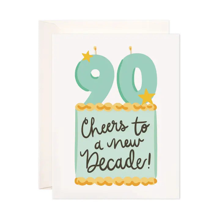 Ninety Cake Birthday Card