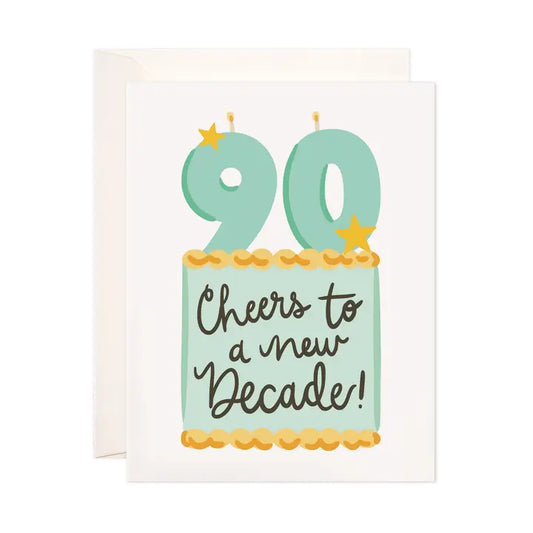 Ninety Cake Birthday Card