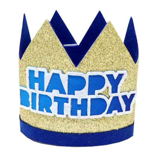 Felt Birthday Crown - Blue