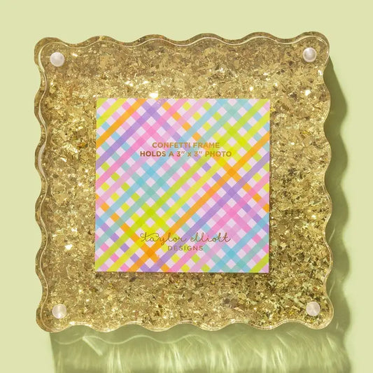 Gold Confetti Frame - Small