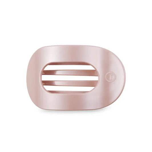 Flat Round Hair Clip - Medium  - Pearly Pink