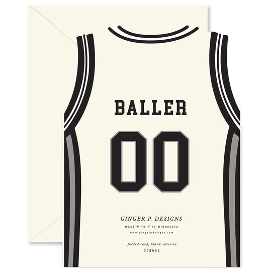 All-Star Basketball Jersey Birthday Die-Cut Card