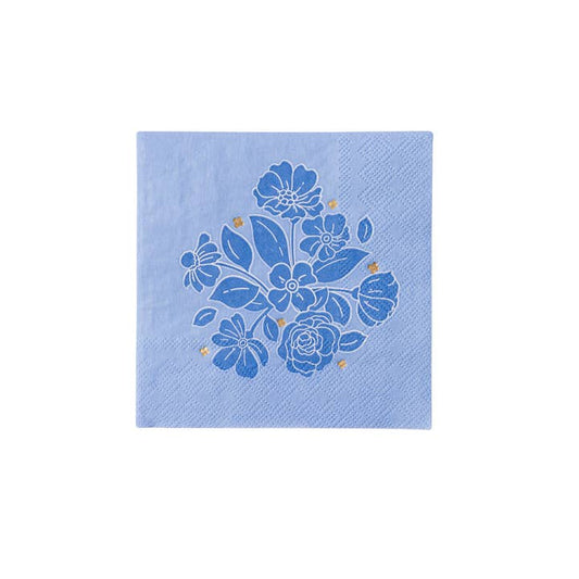 Cocktail Napkins - Belle Blue Elegant Floral