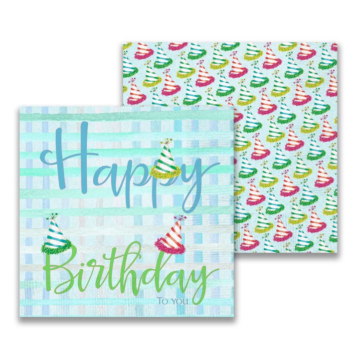 Cocktail Napkin -  Happy Birthday Hats