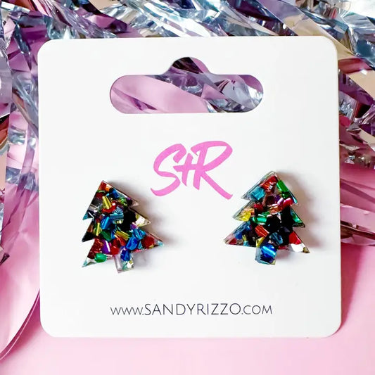 Stud Earrings - Colorbomb Christmas Tree