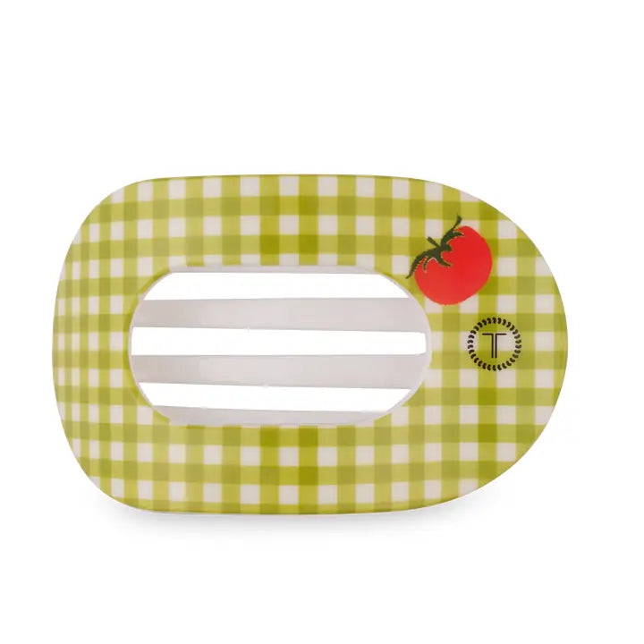 Large Flat Round Hair Clip - Locally Grown Tomato
