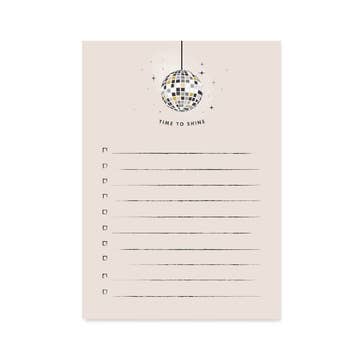 Time To Shine Disco Ball Notepad