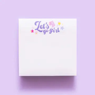 Let's Go Girls Sticky Reminder Pad