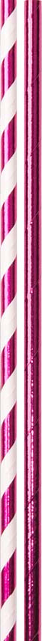 Paper Straws - Magenta Foil