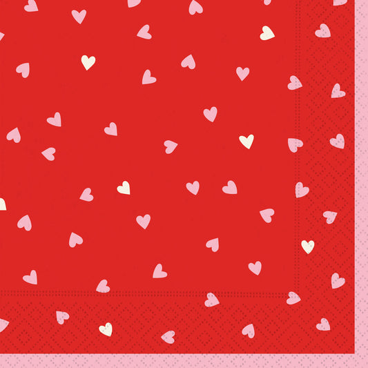 Luncheon Napkin - Swiss Hearts