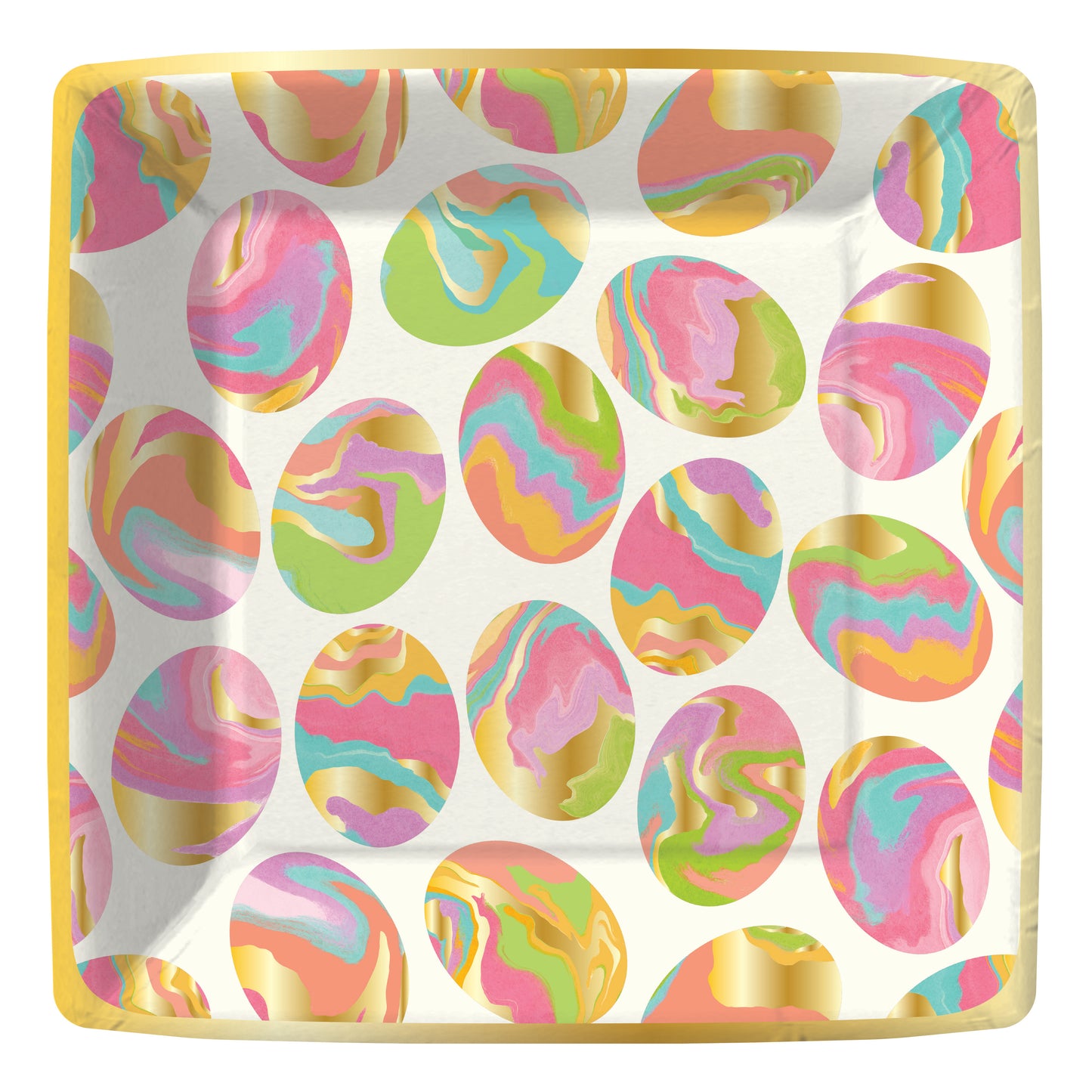Dinner Plate - Marbled Easter Eggs