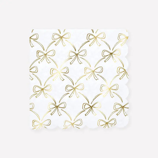 Large Napkins - Gold Bow