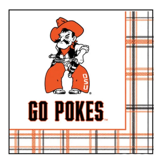 OSU Go Pokes Beverage Napkins - 20 ct