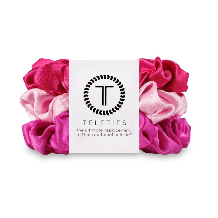 Small Silk Hair Scrunchie - Rose All Day