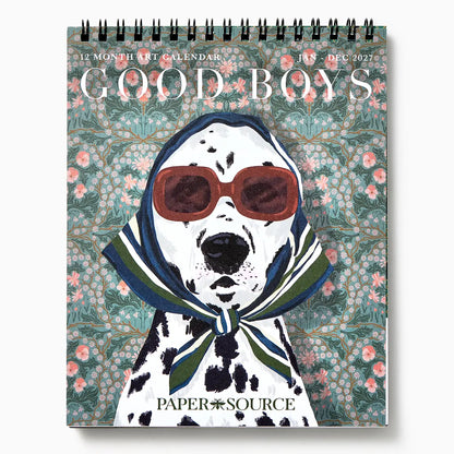 2027 Calendar Good Boys Desk Easel