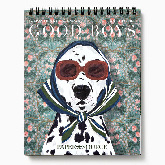 2027 Calendar Good Boys Desk Easel
