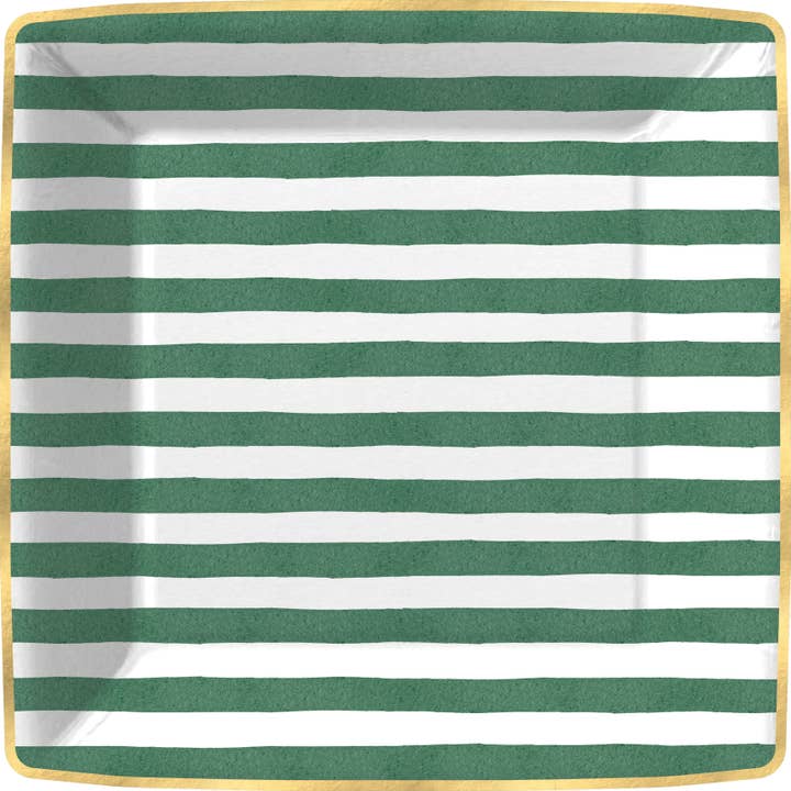 Dinner Plate - Bold Strokes Green