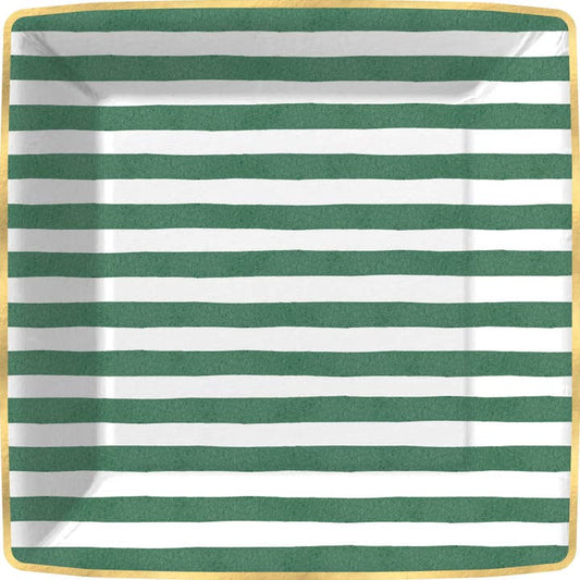 Dinner Plate - Bold Strokes Green