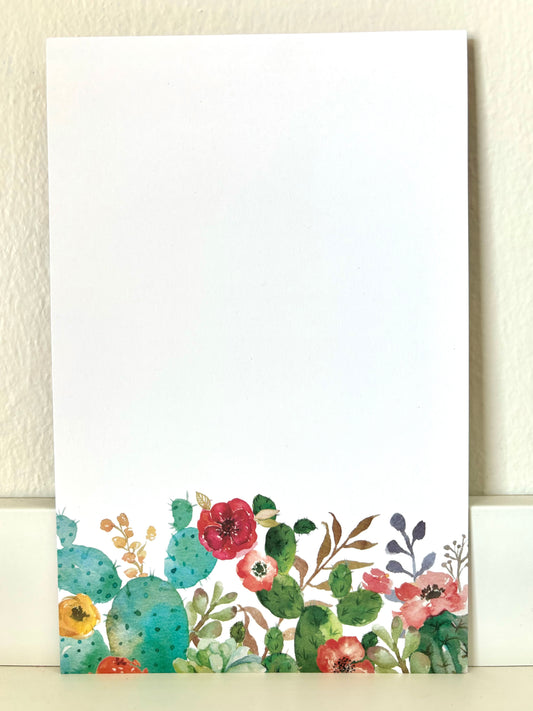 Watercolor Floral Cactus Invitation - 10 CT
