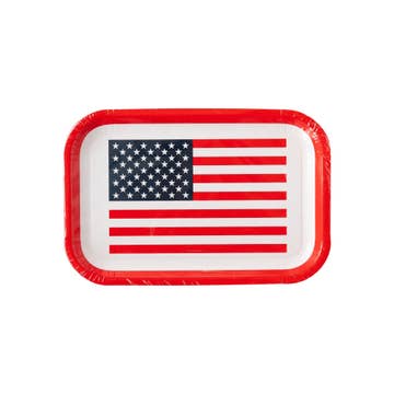 American Flag Paper Plate