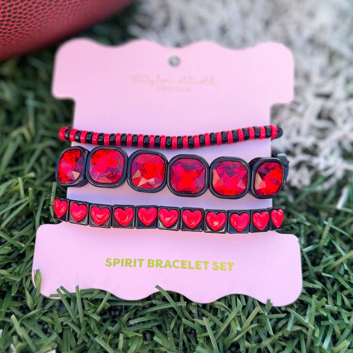 Spirit Bracelet Set - Red + Black