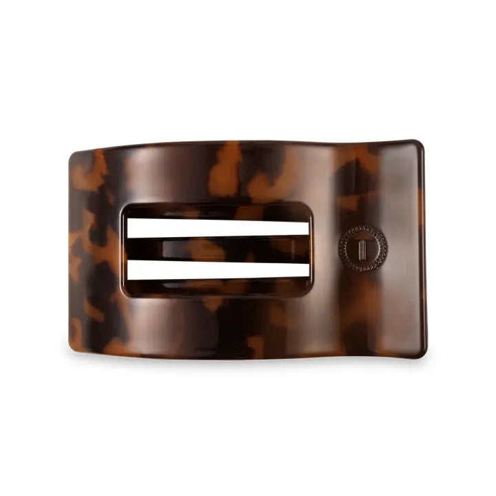 Medium Flat Rectangle Hair Clip - Tortoise