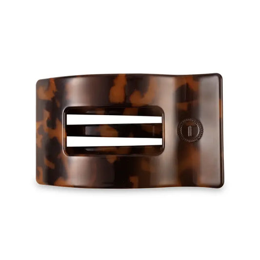 Medium Flat Rectangle Hair Clip - Tortoise