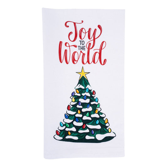 Tea Towel  - Joy To The World Vintage Tree