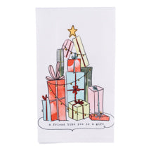 Tea Towel - Friend is a Gift Colorful Present