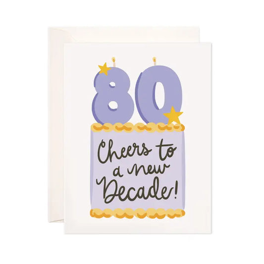 Eighty Cake Greeting Card