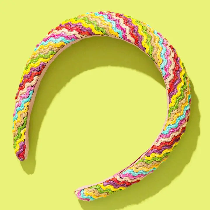 Padded Headband - Ava Colorful Waves