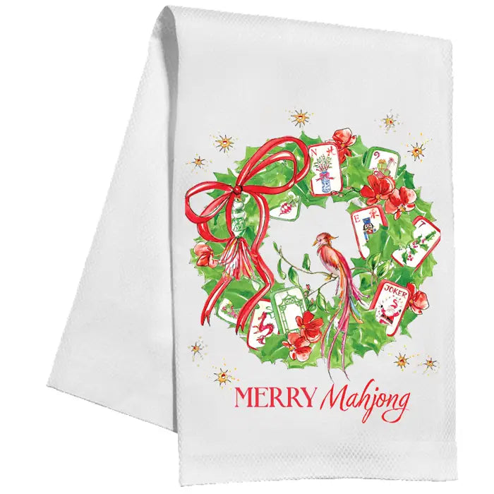 Kitchen Towel - Merry Mahjong Wreath