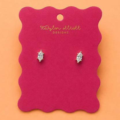 Stud Earrings - Marquise Cut Rae