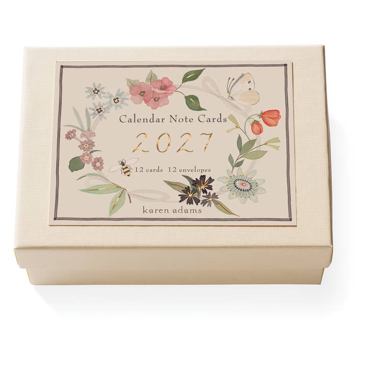 2027 Calendar Note Card Box
